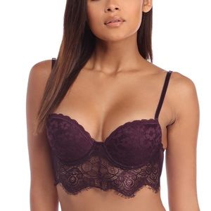 Plum Windsor Tore Lace push-up bra